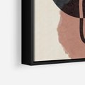 Obraz w ramie 50x50 - Abstrakcyjna Harmonia - abstrakcyjne nieregularne kształty, minimalistyczny plakat - rama czarna