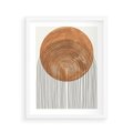 Plakat w ramie 40x50 - Konturem Kształtowane - koło, boho styl - rama biała