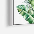 Obraz w ramie 80x80 - Piękno Złotej Rośliny - złote, liście - rama biała