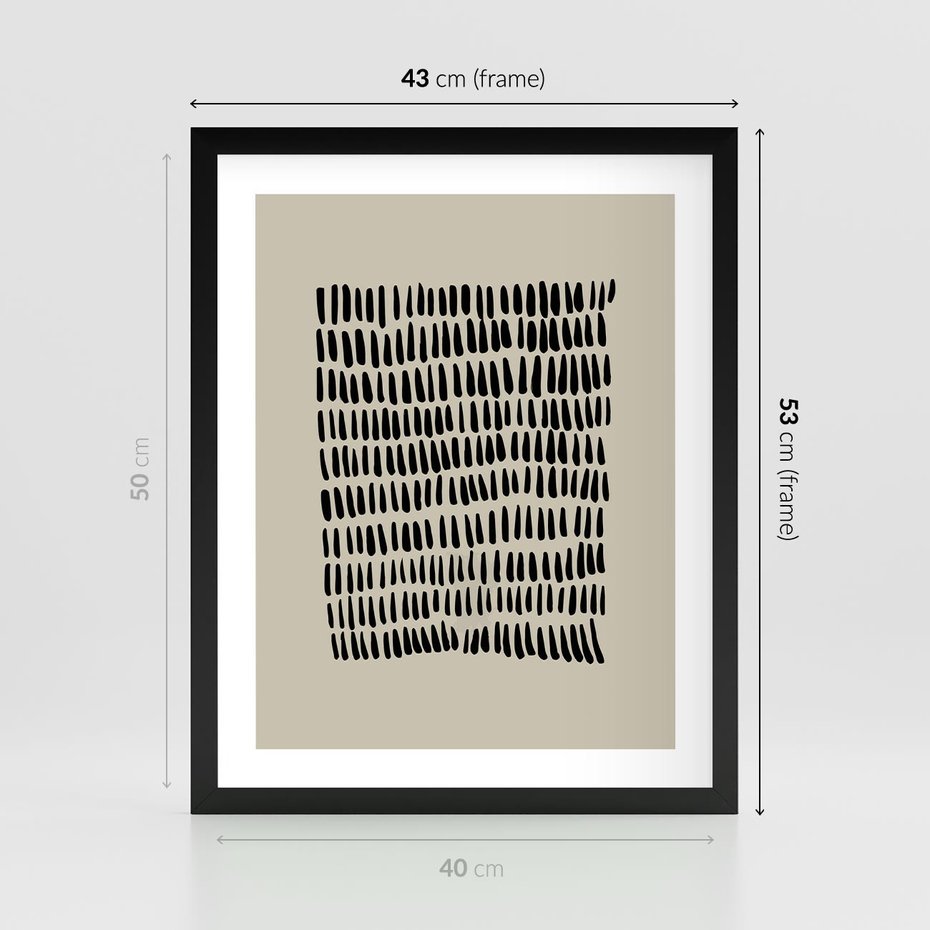 Plakat w ramie 40x50 - Echa Zapomnianych Wymiarów - nowoczesna sztuka, plakat - rama czarna