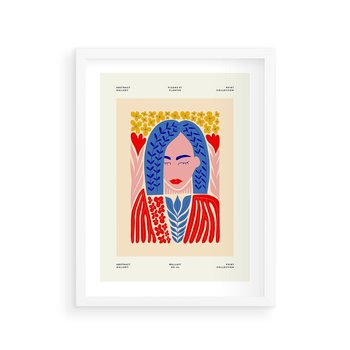 Plakat w ramie 30x40 - Impulsy Czasu - kobieca sztuka, abstrakcja - rama biała