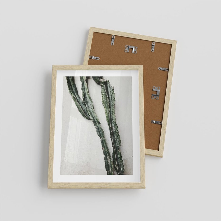 Plakat w ramie 30x40 - Zielona Roślina z Liśćmi - zielona roślina, liście - rama drewno