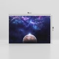 Obraz na płótnie 70x50 - Kosmos - Ziemia i Księżyc - kosmos, ziemia