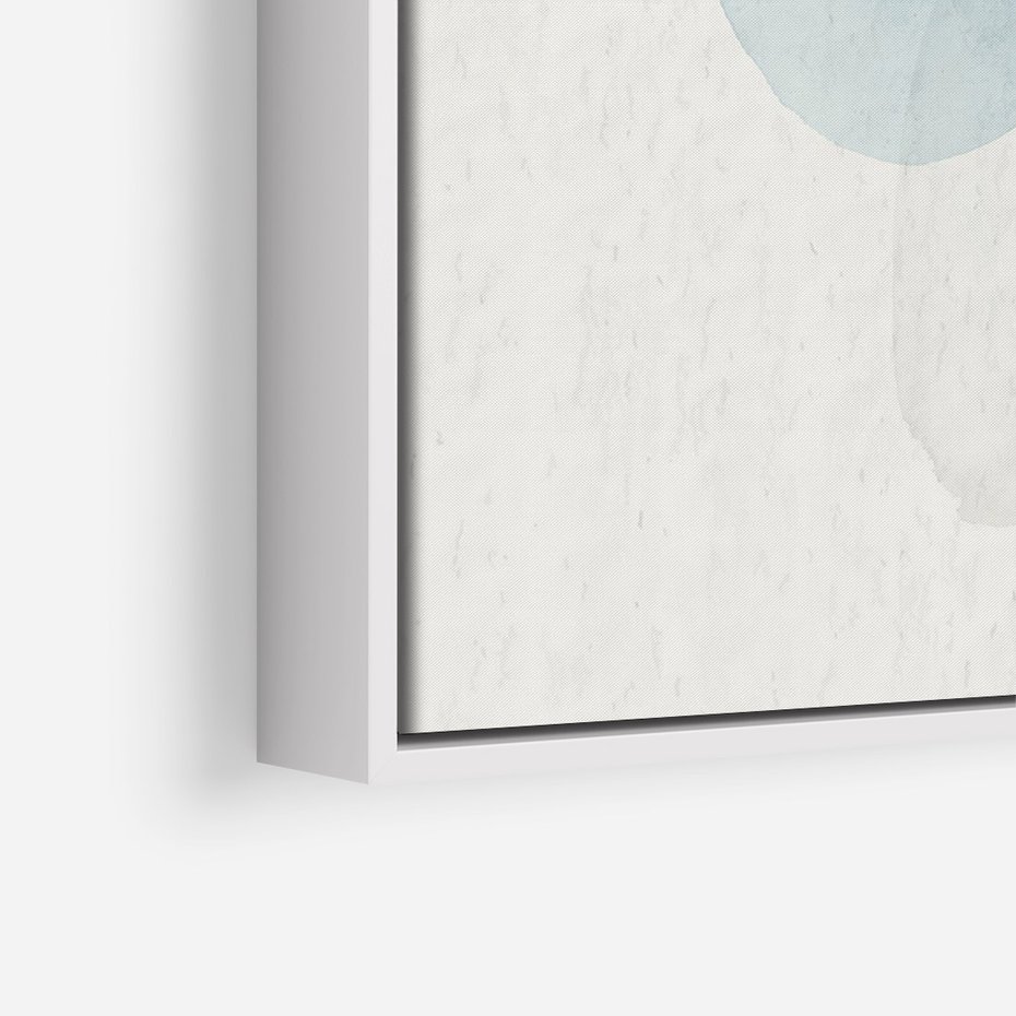 Obraz w ramie 70x100 - Akwarelowa Symfonia Natury - abstrakcyjne delikatne plamy, akwarelowe - rama biała