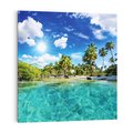 Obraz na płótnie 60x60 - Rajskie wakacje na plaży - plaża, wakacje