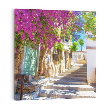 Obraz na płótnie 70x70 - Urok Zaklętej Przestrzeni - uliczka, perspektywa