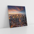 Obraz na płótnie 30x30 - Zachód słońca nad Nowym Jorkiem - New York, zachód
