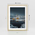 Plakat w ramie 30x40 - Minimalizm i Urok Natury - skandynawskie, domki - rama drewno