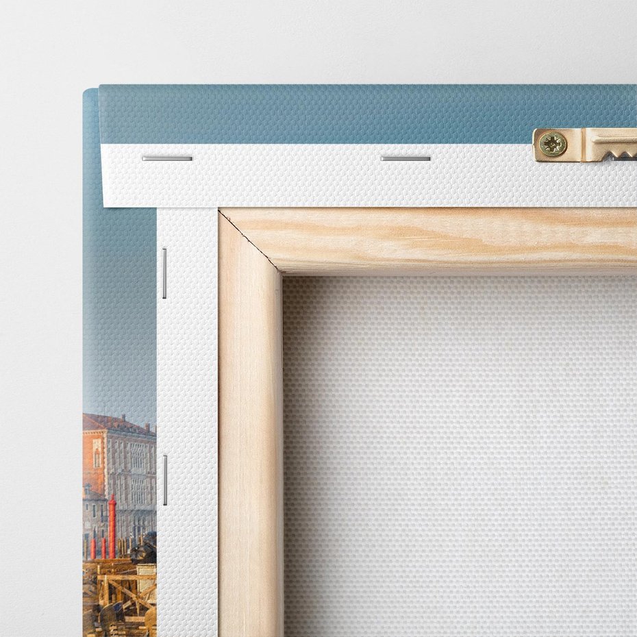 Obraz na płótnie 50x50 - Urok Wenecji - fotografia, przystań w Wenecji