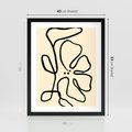 Plakat w ramie 40x50 - Zaklęte Aberracje - abstrakcyjna sztuka, przypominająca kwiat - rama czarna