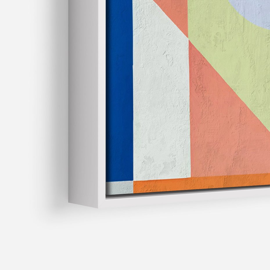 Obraz w ramie 80x120 - Księga Kolorowych Wizji - różne geometryczne formy, koła - rama biała