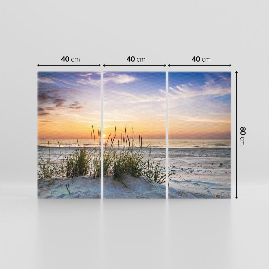 Obraz na płótnie 120x80 - Idylla nad Morzem - plaża, morze