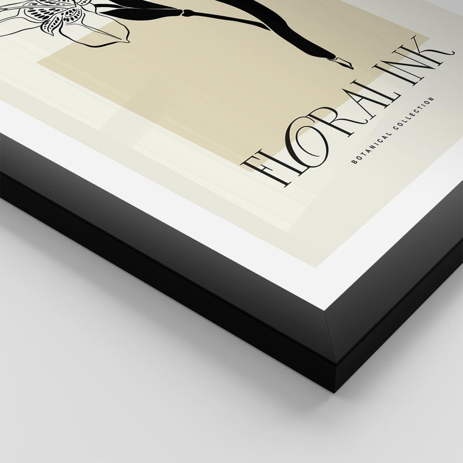 Plakat w ramie 30x40 - Wyblakłe odcienie snów - kwiat, irys - rama czarna