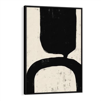 Obraz w ramie 50x70 - Przenikające Plamy - abstrakcyjna sztuka, minimalizm - rama czarna