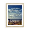 Plakat w ramie 50x70 - Plaża i morze - plaża, morze - rama drewno