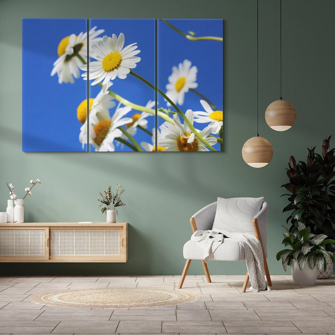 Obraz na płótnie 120x80 - Stokrotkowe pola - stokrotki, kwiaty