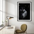 Plakat bez ramy 30x40 - Wilk i husky: siła przyjaźni - wilk, husky