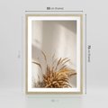 Plakat w ramie 50x70 - Natura i Elegancja: Obraz Boho - trawy, boho - rama drewno