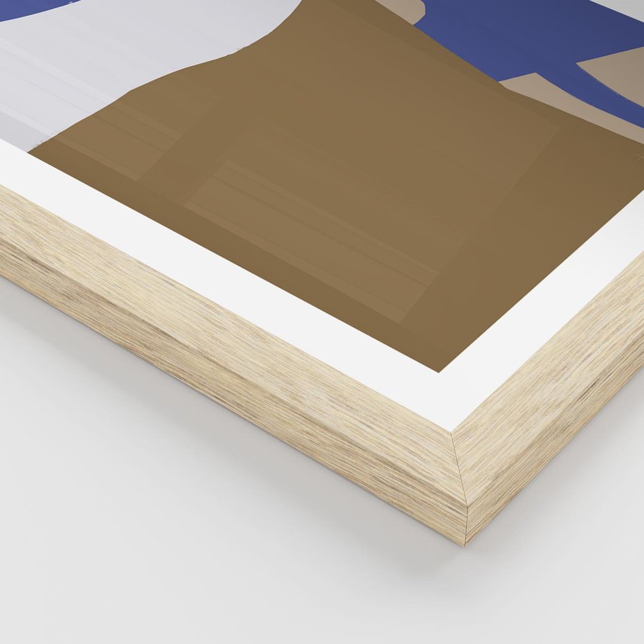 Plakat w ramie 30x40 - Kobiecy Wiatr - plakat retro, kobieta w kapeluszu - rama drewno