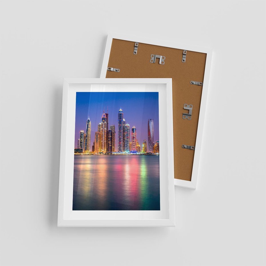 Plakat w ramie 30x40 - Nowy Jork: pulsujące miasto - Nowy Jork, miasto - rama biała