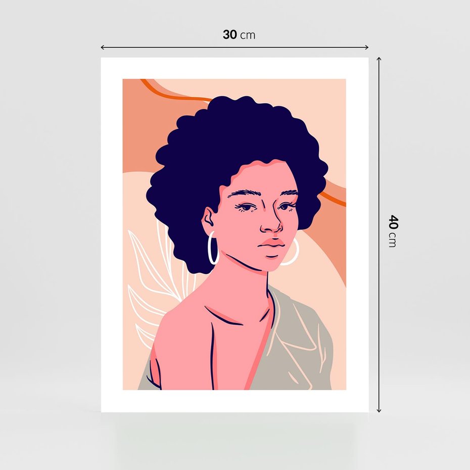 Plakat bez ramy 30x40 - Kobiecy Kształt Świata - nowoczesny plakat, styl retro