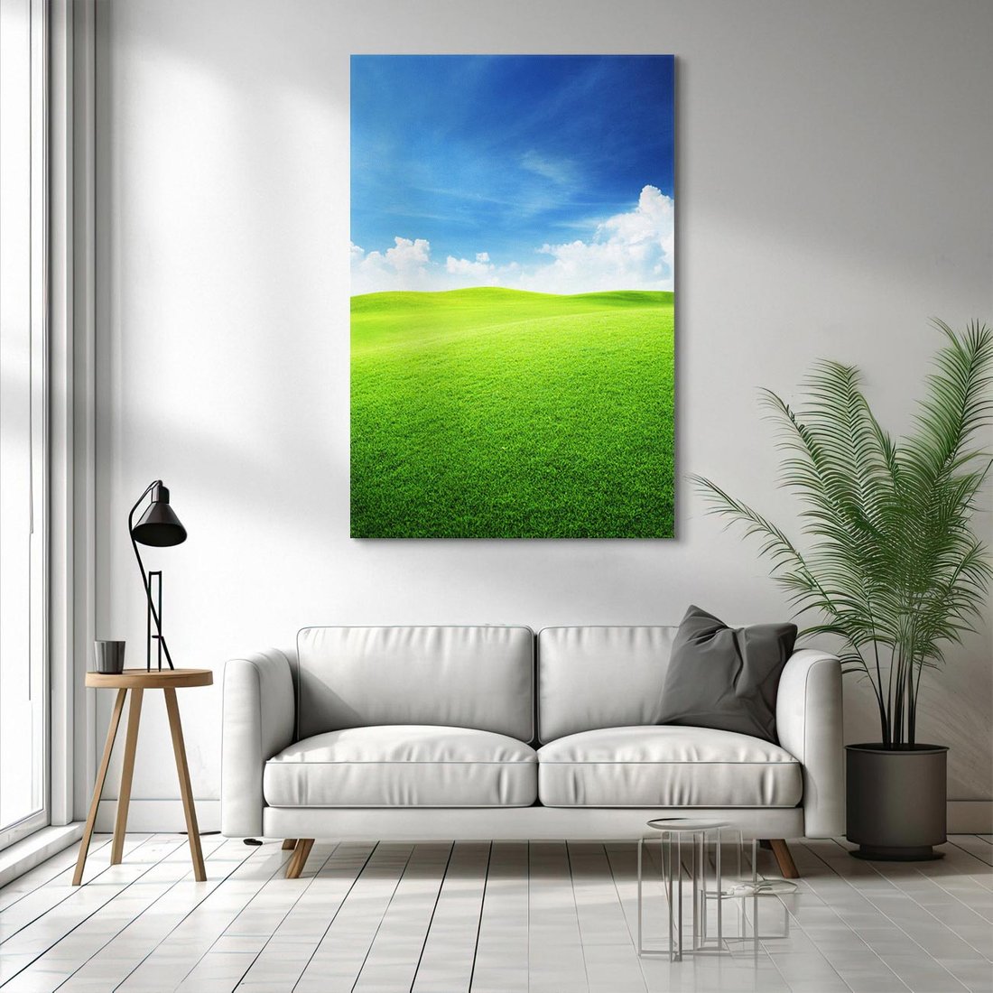 Obraz na płótnie 80x120 - Łąka pod Niebem - łąka, niebo