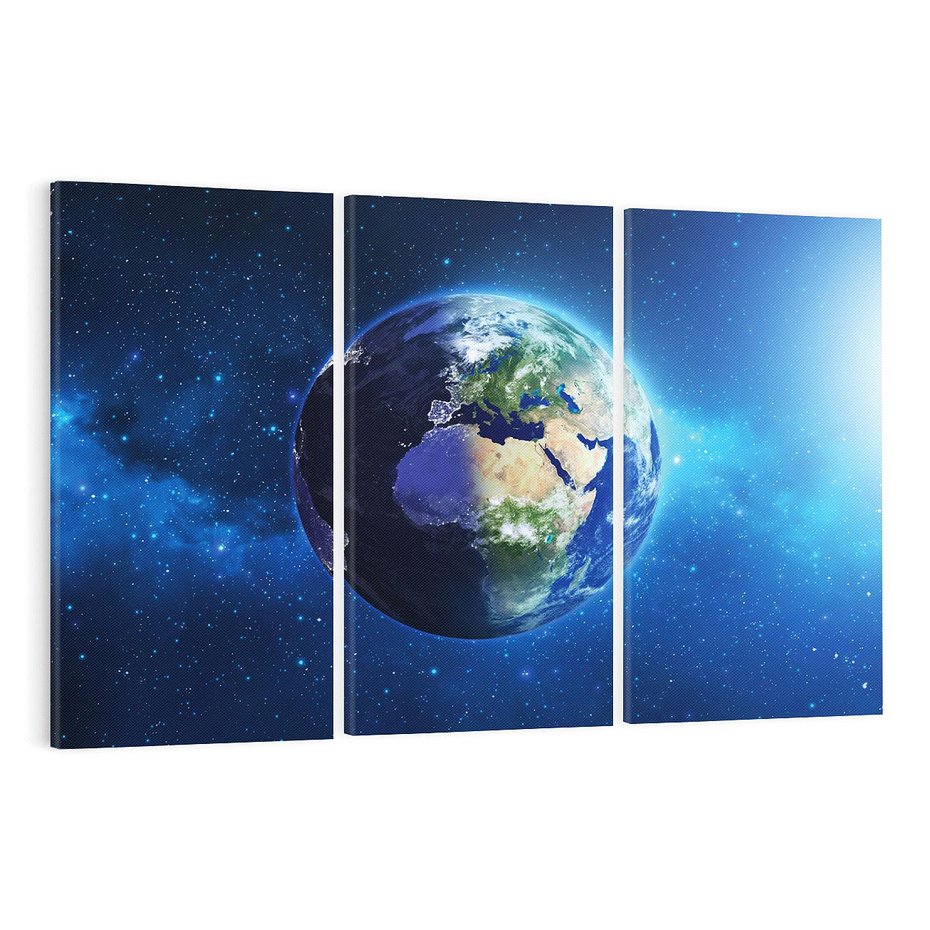 Obraz na płótnie 120x80 - Kosmiczna podróż: Ziemia jako planeta - kosmos, ziemia