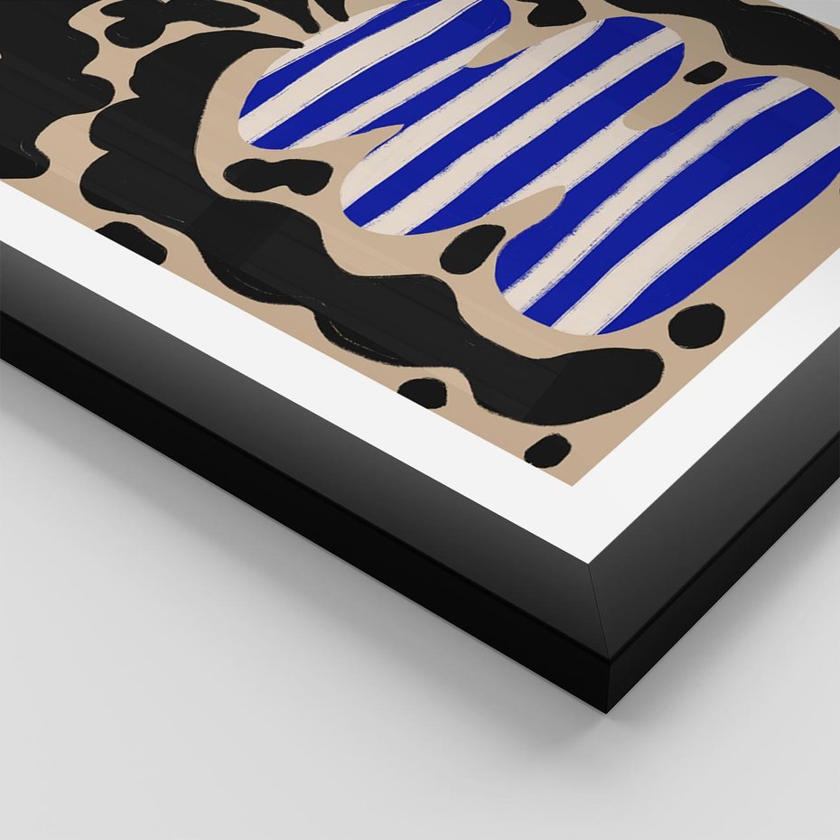 Plakat w ramie 30x40 - Boho Wizje - abstrakcyjny plakat, ciekawe formy - rama czarna