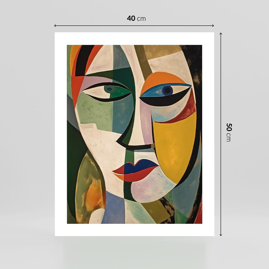 Plakat bez ramy 40x50 - Kolorowe Dziwne Wyobrażenia - abstrakcyjny obraz, olejny