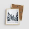 Plakat w ramie 40x50 - Zimowy Las Pod Kołdrą - las, zima - rama drewno
