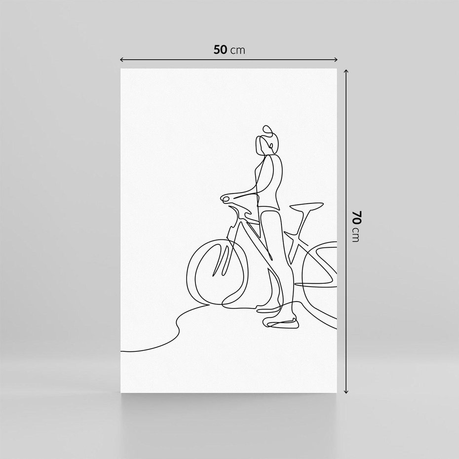 Obraz na płótnie 50x70 - Minimalistyczna Przejażdżka - szkic, minimalizm