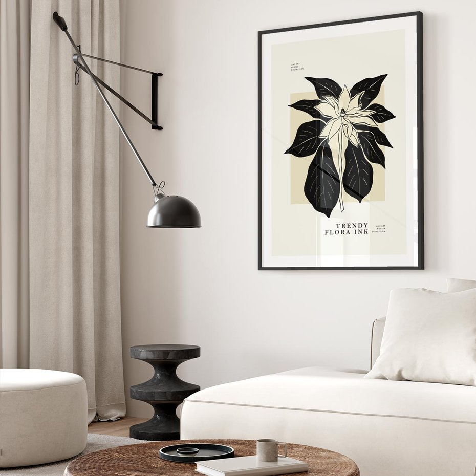 Plakat bez ramy 50x70 - Melancholia przerywanych linii - wiaty, typografia