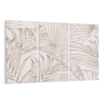 Obraz na płótnie 120x80 - Odsłonięte liściowe wspomnienia - monochromatyczne, kolory sepii