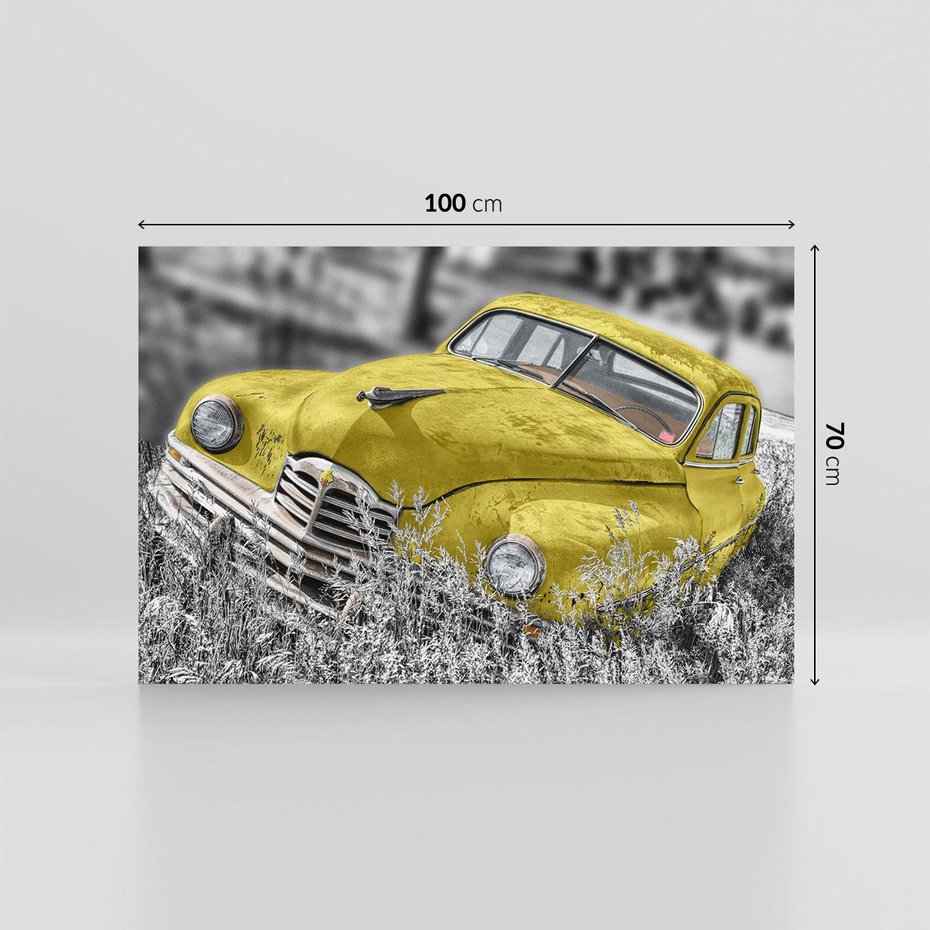 Obraz na płótnie 100x70 - Retro Auto: Wspomnienie Minionych Czasów - samochód, auto