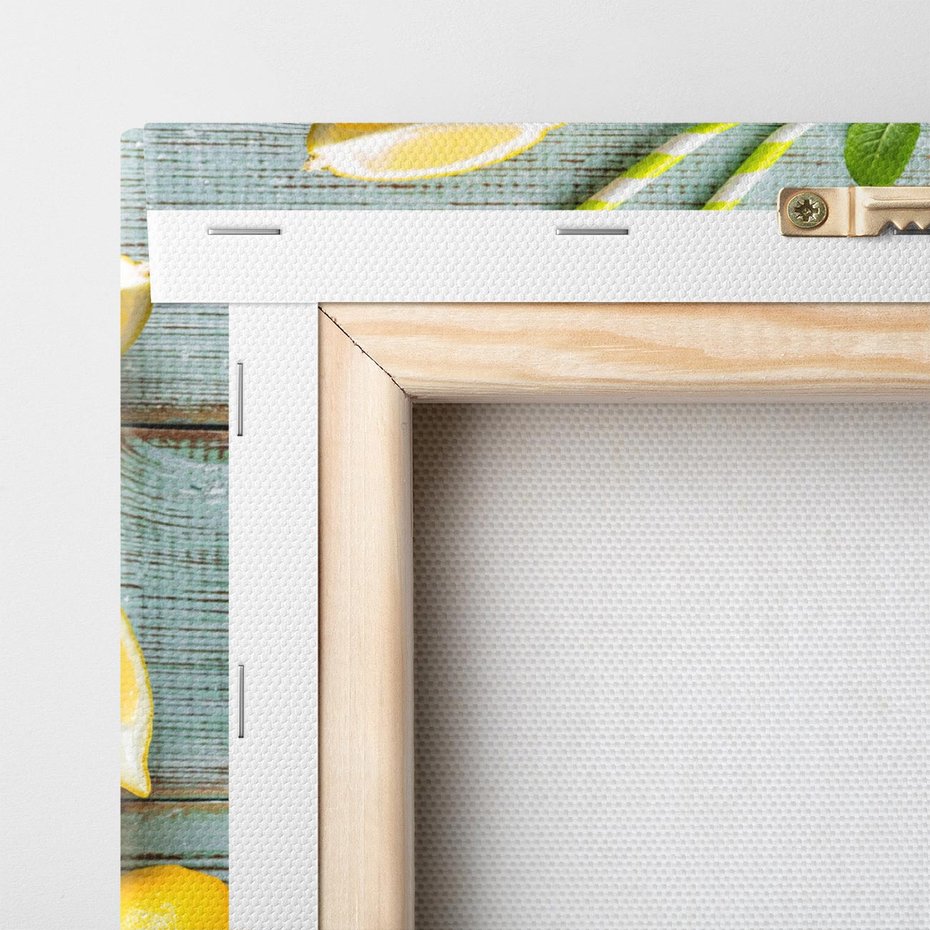 Obraz na płótnie 70x50 - Cytrynowe Orzeźwienie - cytryny, lemoniada