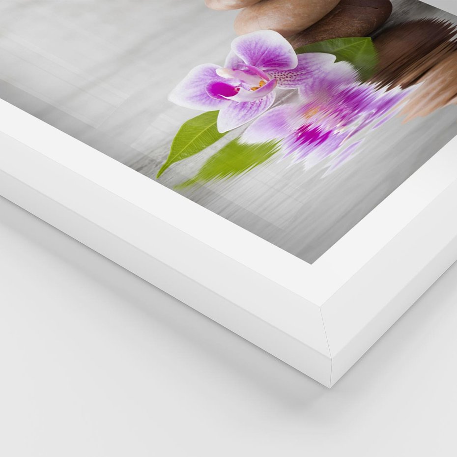 Plakat w ramie 30x40 - Spa japońskie: sztuka relaksu - spa, japońskie - rama biała