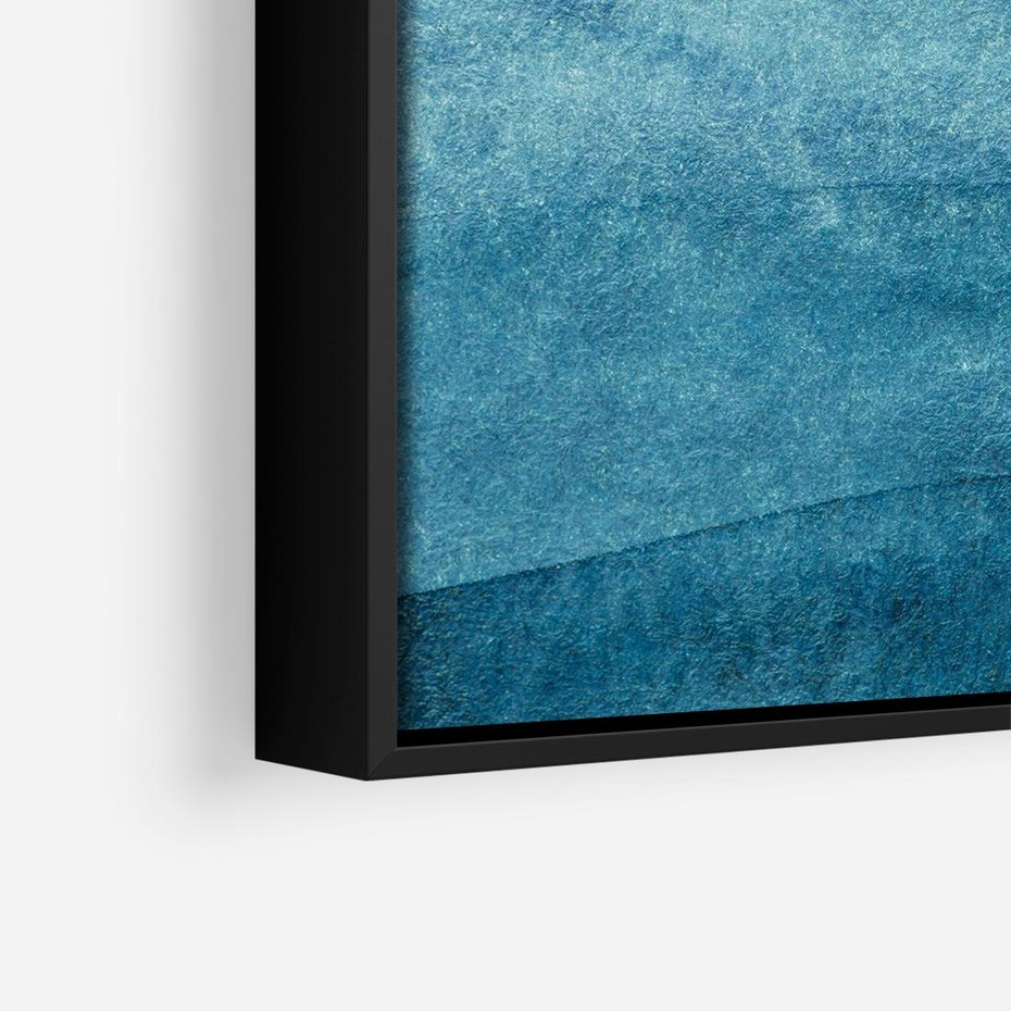 Obraz w ramie 50x50 - Kolorowe fale akwareli - akwarela, fale - rama czarna