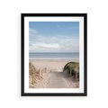 Plakat w ramie 40x50 - Plażowy pomost - plaża, pomost - rama czarna