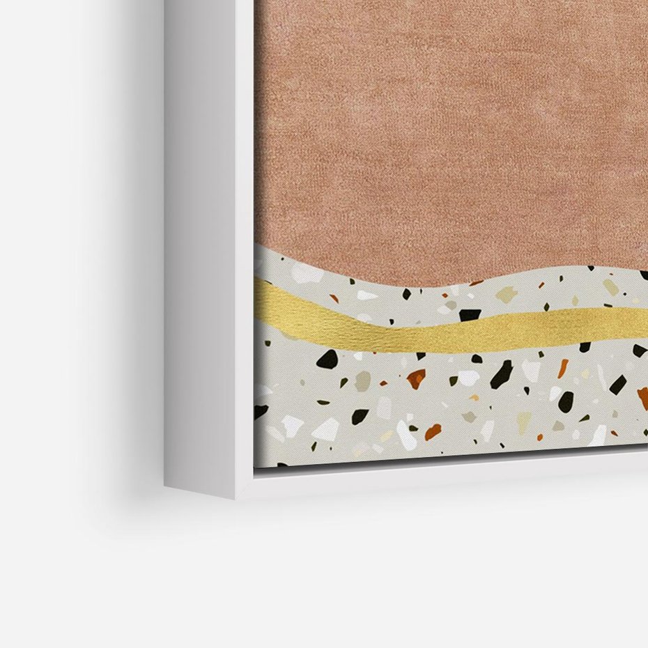 Obraz w ramie 120x80 - Tańczący w deszczu pigmentów - abstrakcyjne formy, rozlane farby - rama biała