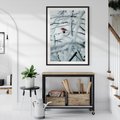 Plakat bez ramy 30x40 - Zima w Detalu: Gałęzie ze Szronem i Śniegiem - śnieg, zima