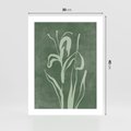 Plakat bez ramy 30x40 - Zielony Oddech - zielona abstrakcja, zgaszona zieleń