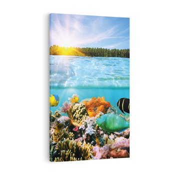 Obraz na płótnie 70x100 - Rafa Koralowa - Podwodne Cuda - rafa, koralowa