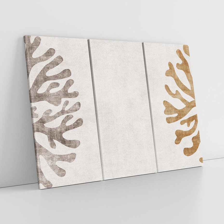 Obraz na płótnie 120x80 - Beżowa Symfonia Rafy - beżowa grafika, tło jak płótno