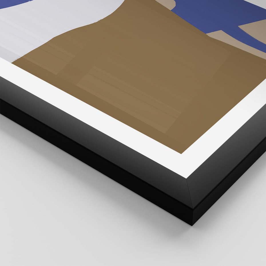 Plakat w ramie 40x50 - Kobiecy Wiatr - plakat retro, kobieta w kapeluszu - rama czarna