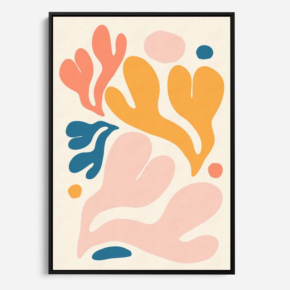 Obraz w ramie 70x100 - Granice Inspiracji - abstrakcyjne dziwne formy, nowoczesny plakat - rama czarna