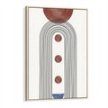 Obraz w ramie 50x70 - Symfonia Kształtów - nowoczesny plakat, styl midcentury - rama drewno