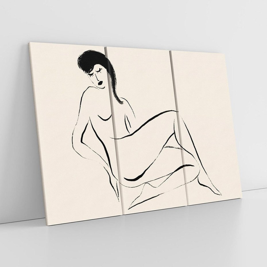 Obraz na płótnie 120x80 - Piękno w Minimalizmie - abstrakcyjny rysunek, minimalistyczna kreska