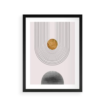 Plakat w ramie 40x50 - Geometryczny Blask - nowoczesna grafika, geometria - rama czarna