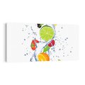 Obraz na płótnie 120x60 - Kulinarne Inspiracje - owoce, woda