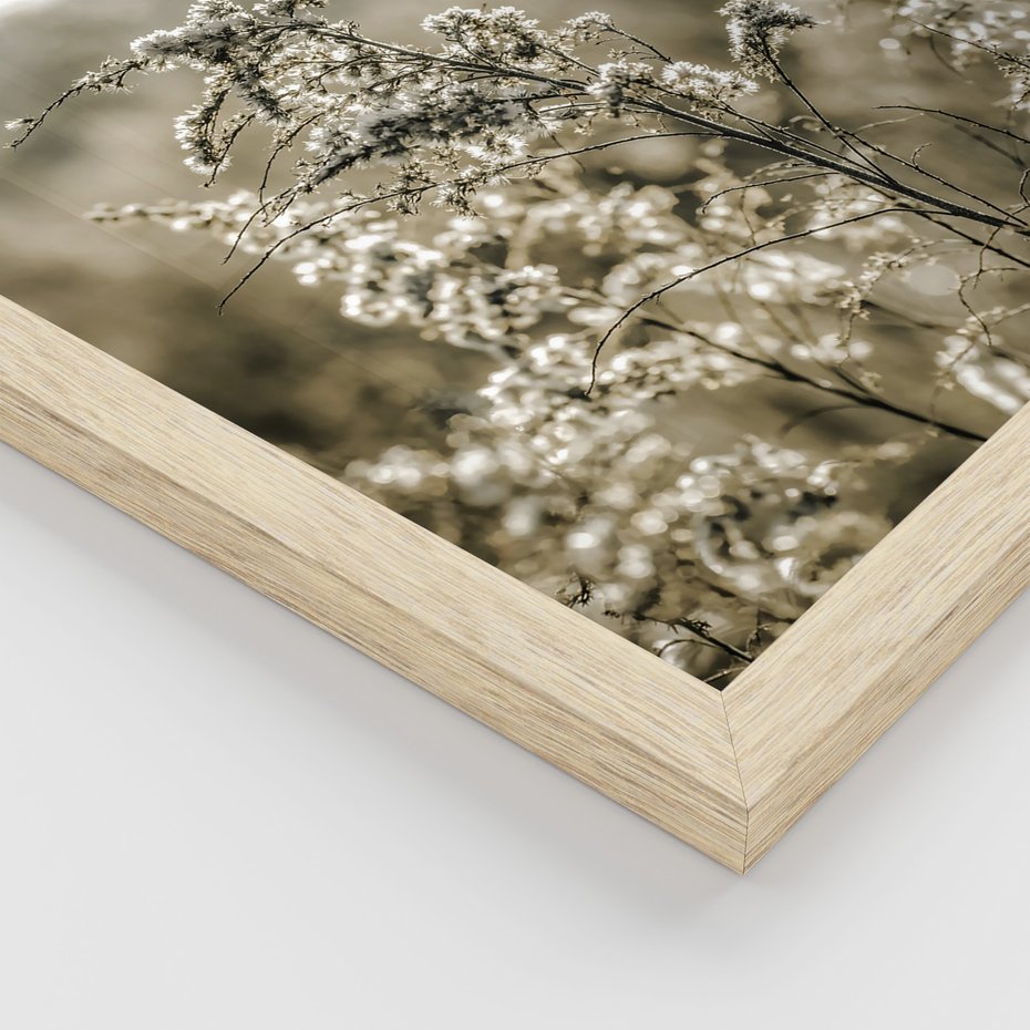 Zestaw obrazy w ramie 30x40 galeria - Boho, minimalizm, spokój, napis - rama drewno